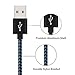 DANTENG 3'/6'/10' Extra Long Charging Cord, Nylon Braided 8 Pin to USB Lightning Charger for iPhone 7/SE/5/5S/6/6S/6 Plus/iPad Air/Mini/iPod - Black/Blue - 4 Piece