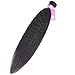 Odir Kinky Straight Human Hair Bundles 16 Inch Unprocessed 9A Brazilian Yaki Straight Virgin Hair Weave 1 Bundle 100g/Bundle Kinky Straight Hair Extensions Natural Color