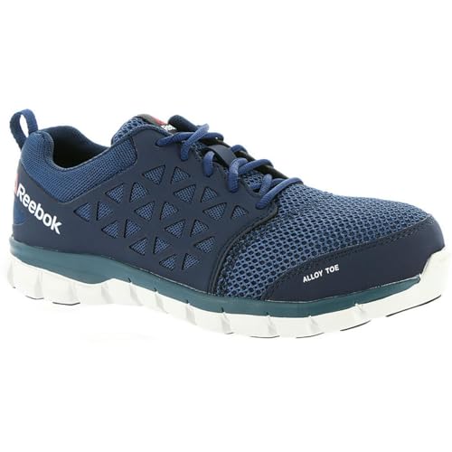 Reebok Work RB4040 Mens Sublite Cushion Work Athletic Alloy Toe Shoe Blue and G…