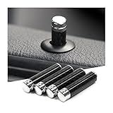 BELOMI 4 Pcs Car Door Lock Knobs, Carbon Fiber Auto