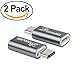8 Pin to Type C Adapter 2-Pack, Coolbee 8-Pin Female to Type C(USB C) Male Charge and Sync Adapter Transfer 8 Pin Cable to USB-C Cable for USBC Type C Devices (Gray)