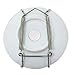 BANBERRY DESIGNS Chrome Vinyl Coated Wall Plate Hangers - 3.5 to 5 Inch Plate Hanger - Set of 4 Hangers - Includes Hanging Hook and Nail