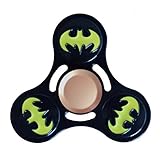 Zip Spinners- Fidget Spinner Batman Toy with Ultra Speed Deep Groove Bearings- Autism Toys Best Boredom Reducer Stress Toy Hand Spinner Fidget Toy for Kids & Adults (Black Tri-Bat)