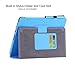 SAVEICON PU Folio Leather Case Cover with Built-in Stand for Apple iPad 1 1st Generation-Baby Blue