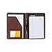 Samsill Contrast Stitch Faux-Leather Portfolio, Mini Size Business Interview Professional Padfolio, Includes 5 x 8 Inch Writing Pad, Brown