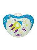 NUK Night Glow Glow in the Dark Pacifiers, Boy, 6-18 Months (pack of  2)