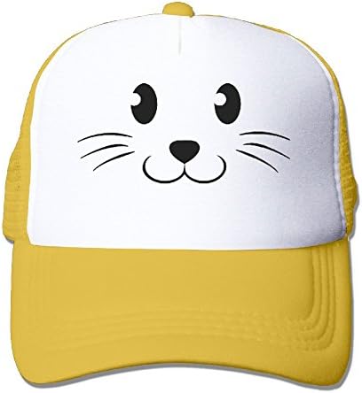 AKQQ0XXA Custom Vintage Unisex-Adult TeeStars - Cute Face Halloween Easy Costume Travel Hats Caps Yellow