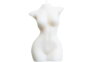 Nurnesy Candle Women Body Female Torso Soy Wax Scented Candle Relaxation Women Body (Milky)