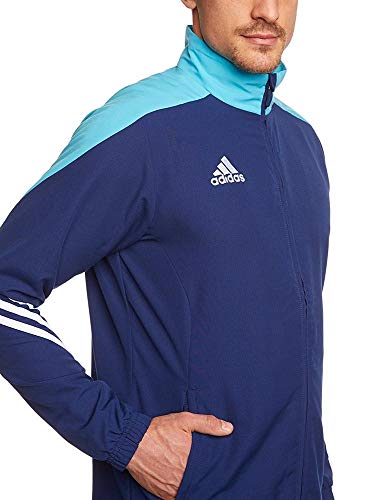 adidas trainingspak blauw wit