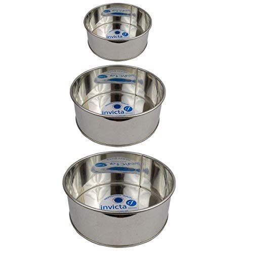 Art of Cake INVICTA 8,10 and 12 inch Round professional Baking tin set all 3 inch deep