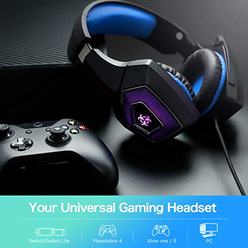Gaming Headset for PS4 Xbox One with Stereo Surround Sound, Wired