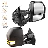 MOSTPLUS Power Heated Towing Mirrors for Ford F250 F350 F450 F550 Super Duty 2003 2004 2006 2007 w/Turn Signal,Clearance Light (Set of 2)