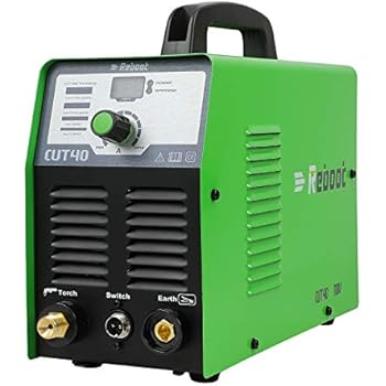 Plasma Cutter 40 Amps Portable 110V- Reboot CUT40 Air Plasma Metal Cutting Machine 2/5in Clean Cut High Frequency Inverter Duty Cycle for Stainless Mild Steel Copper Iron Chrome