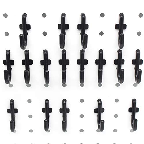 Colorstorm Pegboard Hooks Kit Pegboard J Hook Assortment 100PK Black