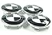 XtremeAmazing 4X 68mm Metalic Material Making Wheel Center Caps for BMW Logo Black/Silver