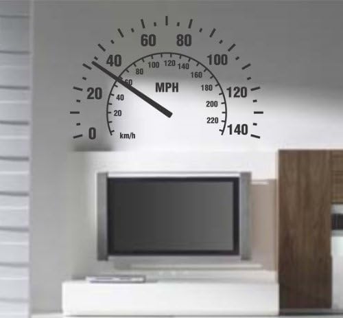 Crystal Emotion Speedometer Wall Decal Sticker Room Nursery Car Cars Baby Man Garage Speed Fast For Room