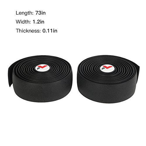 Silicone Bicycle Handlebar Tape Gel Bar Tape Wrap for Road Bikes and Cycling (Black)