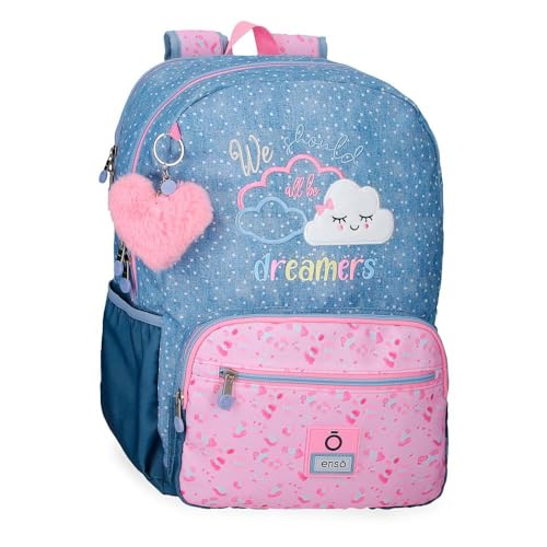 Enso Dreamer Schulrucksack, Blau, 32 x 42 x 14 cm, Polyester, 18,82 l, blau, Schulrucksack