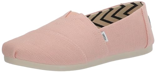 TOMS Women’s Alpargata Heritage Canvas Loafer Flat, Peach Blush, 6.5