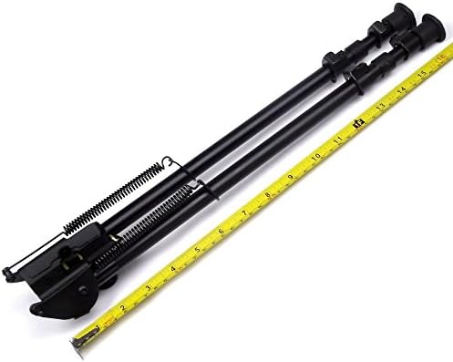 13-27 Inch Long Range Shooting BiPod Adjustable Height Notched Legs Hunting Rifle Bi-pod