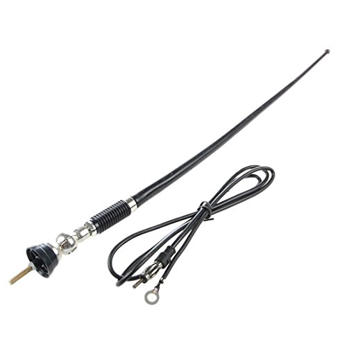 Car Aerial - SODIAL(R)RMA305 UNIVERSAL CAR RADIO RUBBER MAST ANTENNA AERIAL REPLACEMENT WING OR ROOF Black