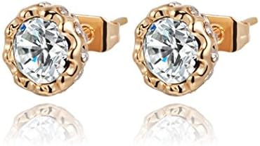 KaiKBax 1 pair Stud Earrings-Bax Earring Backs Support Earring Lifts Hypoallergenic Fits 18K Gold Plated Jewelry Accessory White