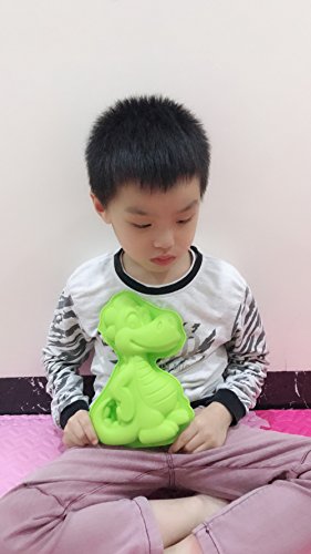 Dinosaur Shaped Small Birthday Cake Mold | Novelty Silicone Cake Pan for Kids | Premium Food-grade Silicone Baking Mold Tray | 9.45 x 1.57 x 6.69 Inches