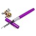 Sportsvoutdoors Telescopic Protable Pocket Fish Pen Carbon Fishing Rod Pole + Reel (Purple)