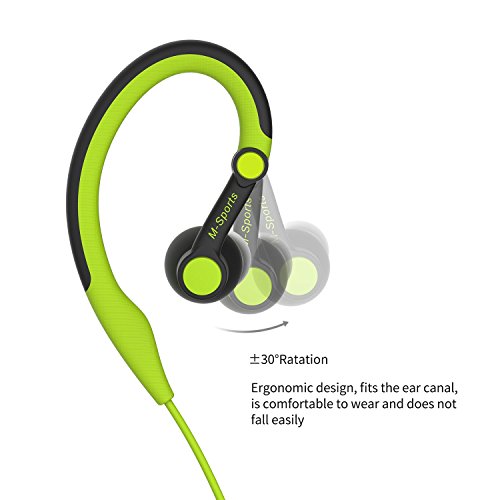 Running Headphones Over Ear In Sport Earbuds Earhook Wired Stereo