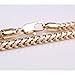 happy2girls 18k Rose Gold Plated Cubic Necklace Chain Men Women Beads Link Chain Jewellry 19“ 5mm Wide