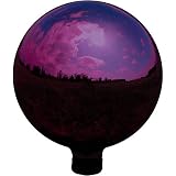 Sunnydaze Merlot Garden Gazing Globe Ball, Outdoor Lawn and Yard Glass Ornament, Reflective Mirrored Surface, 10-Inch