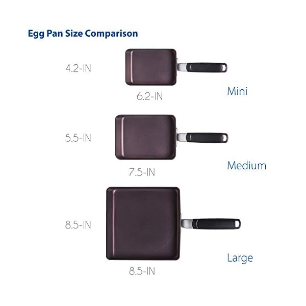 TECHEF Mini Tamagoyaki Japanese Omelette Egg Pan, Coated with New