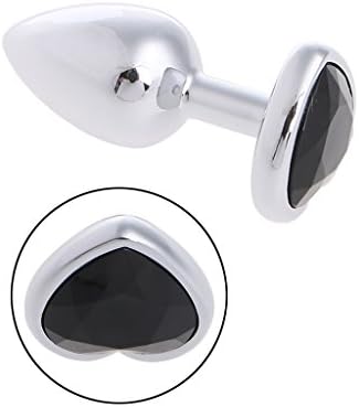 Upupo 1 Pc Novelty Aluminum Alloy Tail Trainer Toys for Couples - Heart Shape Rhinestone Beads - Good for Beginners or Advanced Users - Best Gifts for Girlfriend and Wife