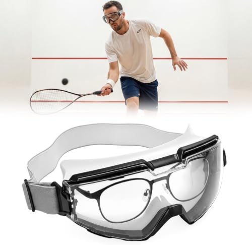 Lunettes De Protection Intégrales Python – Pour Racquetball, Pickleball, Squash – Anti-choc, Antibuée, Anti-rayures – Noir