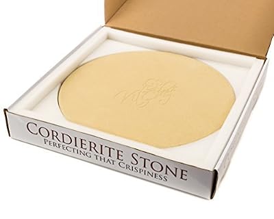 Kit-Chef Round Cordierite Pizza Stone 14" x 3/4" - Thick Sturdy Stone with Great Packaging