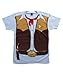 Impact Cowboy Print Men's Fitted Costume Shirt X-Large Light Blue