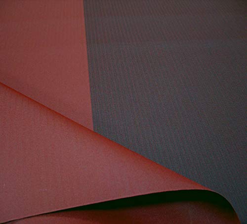 TOLKO Sonnenschutz Markisen-Stoffe für Terrassen-Überdachung Beschattung | mit UV-Schutz 50+ | Wasserdicht Extra Langlebig Kein Ausbleichen (Bordeaux Bicolor 150cm breit)