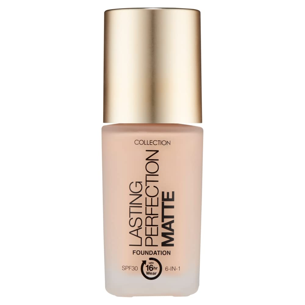 Collection Cosmetics Lasting Perfection Matte Foundation, Full Coverage, Beige 8, 27ml (Pack of 1)