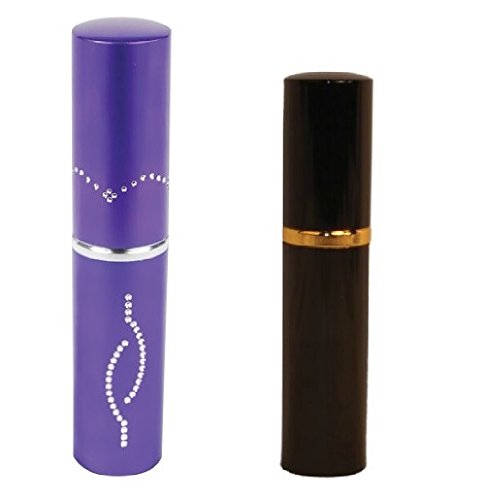 Ladies Self Defense Protection Bundle - Stun Master Lipstick Stun Gun (Purple) Plus Pepper Shot Lipstick Pepper Spray (Black) Ladies Self Defense Protection Bundle - Stun Master Lipstick Stun Gun (Purple) Plus Pepper Shot Lipstick Pepper Spray (Black)