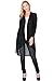 Modern Kiwi Solid Essential Long Cascading Cardigan Black Extra Large