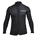 Lemorecn Men’s 3mm Wetsuits Jacket Long Sleeve Neoprene Wetsuits Top(2031blackM)