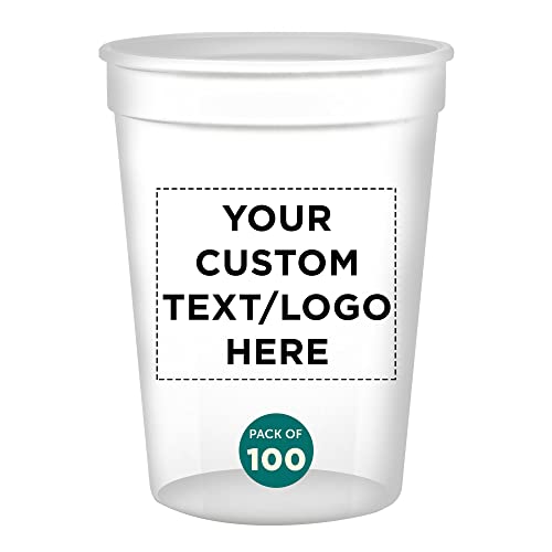 Custom Disposable Plastic Cups 12 oz. Set of