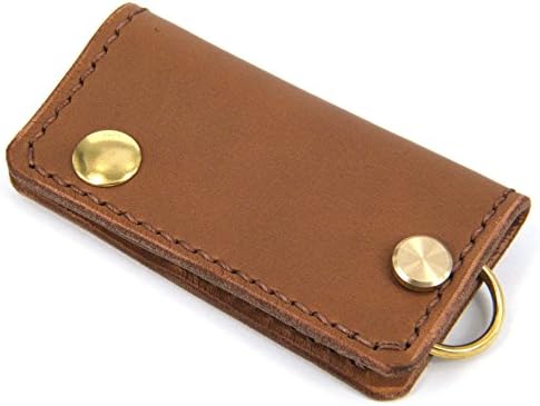 Spiff Leather Handmade Minimalist Key Case II, Gingerbread