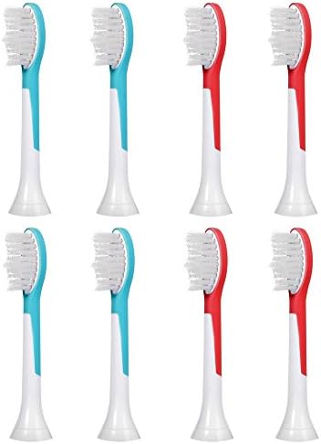 8 pcs Replacement Brush Heads Compatible with Philips Sonicare Kids Small Electric Toothbrush, Fully Compatible With All Sonicare for Kids Models - Model HX-6044 - by FolksCare(TM)