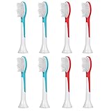 8 pcs Replacement Brush Heads Compatible with Philips Sonicare Kids Small Electric Toothbrush, Fully Compatible With All Sonicare for Kids Models - Model HX-6044 - by FolksCare(TM)