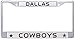 Rico Industries NFL Dallas Cowboys Standard Chrome License Plate Frame, 6 x 12.25-