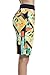 Meaneor Women's Printed Graffiti Elastic Waist Bodycon Pencil Skirts