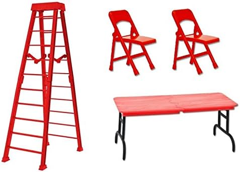 10" Red Ladder Ultimate TLC Playset - Wrestling Figure Accessories (For WWE & TNA Figures)