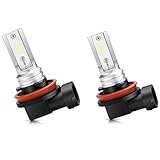 Marsauto H11 Led Fog Light Bulbs H8 H16 Led Lamp White 5500 To 6500K Halogen Replacement Bulb for Fog Light Lamps or DRL Pack of 2