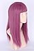 Topcosplay Womens Wig Purple Long Mal Cosplay Wig Halloween Costumes Wigs